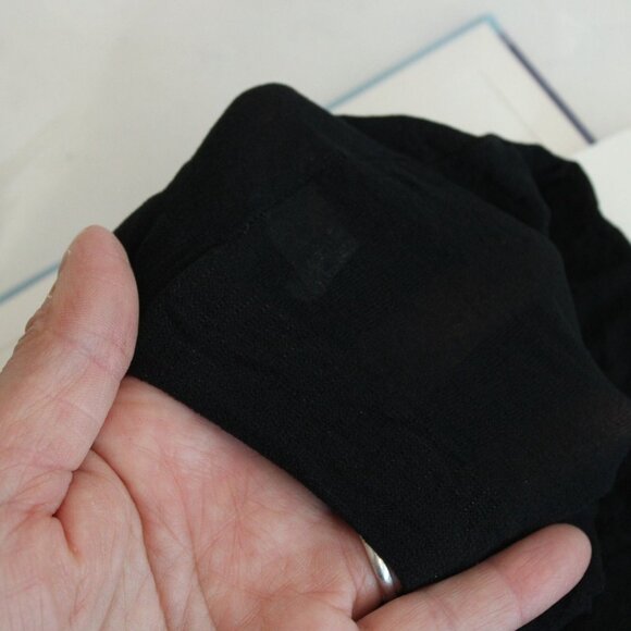 Vintage 1980s 1990s Pantyhose, New NOS Hanes Too, Size AB in Black, Sheer - Picture 8 of 10